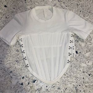 Dion Lee White Corset Top